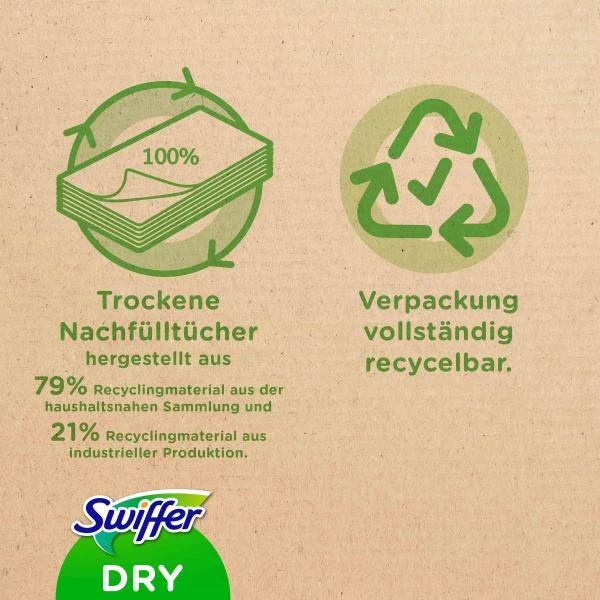 Swiffer Bodenwischer Boden Staubtücher Nachfüllpack 18 Tücher, Nimmt 3x Mehr Staub & Haare Auf Und Schließt Diese Ein – Bild 6