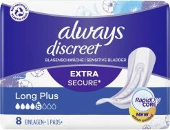 Always® Always Discreet Inkontinenz-Einlagen Long Plus