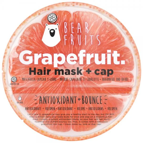 Bear Fruits Grapefruit Antioxidans + Volumen Haarmaske Mit Haube