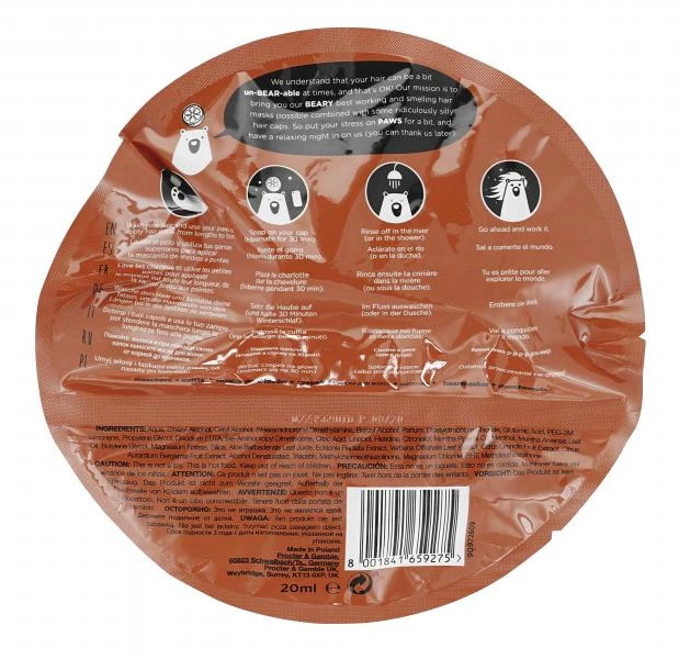 Bear Fruits Grapefruit Antioxidans + Volumen Haarmaske Mit Haube – Bild 2