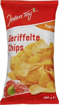 Jeden Tag Geriffelte Chips Paprika