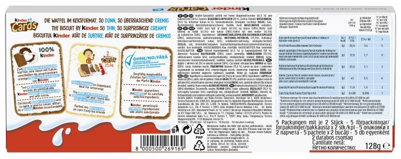 Kinder Cards Kekswaffel Mit Milch Und Kakao – Bild 3