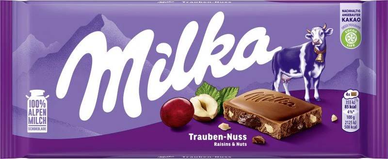 Milka Tafel Trauben-Nuss 3 Milka Tafel Trauben-Nuss
