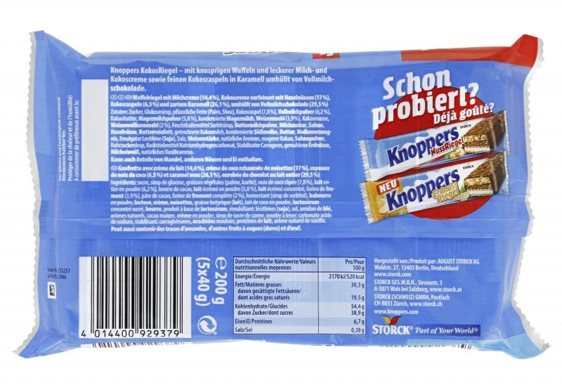 Knoppers Kokosriegel 4 Knoppers Kokosriegel – Bild 2