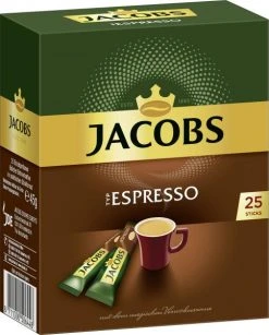 Jacobs Löslicher Kaffee Typ Espresso, 25 Instant Kaffee Sticks