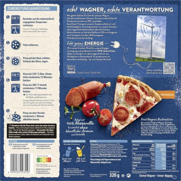 Original Wagner Steinofen Pizza Peperoni 4 Original Wagner Steinofen Pizza Peperoni – Bild 2