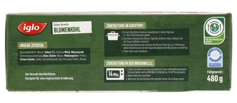 Iglo Rahm-Gemüse Blumenkohl – Bild 4