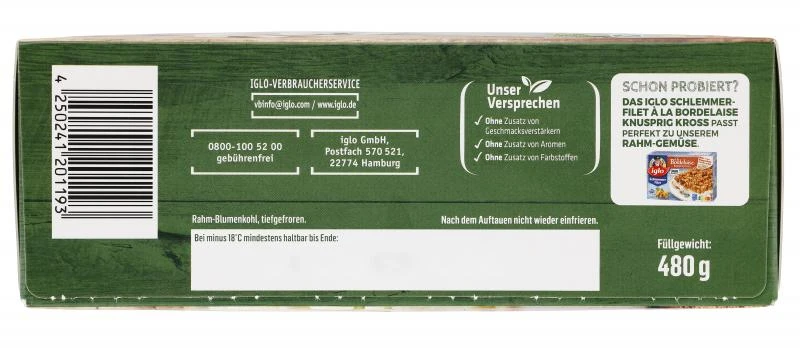 Iglo Rahm-Gemüse Blumenkohl – Bild 5