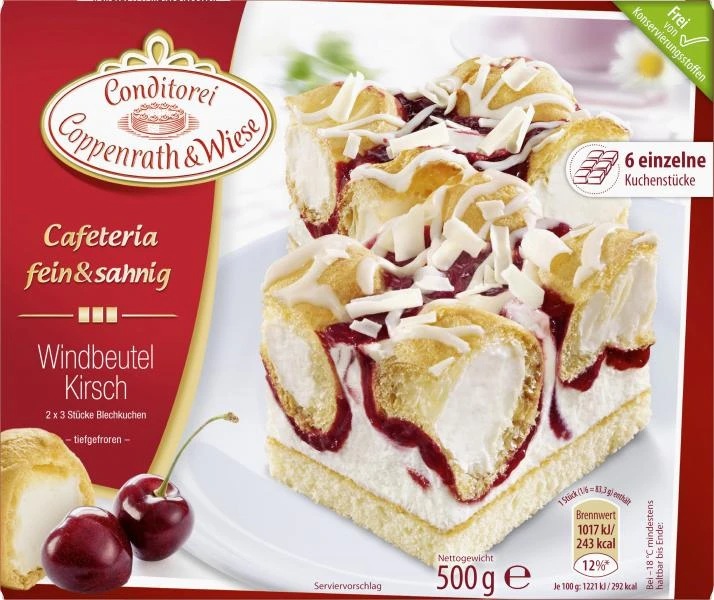 Coppenrath & Wiese Cafeteria Fein & Sahnig Windbeutel Kirsch