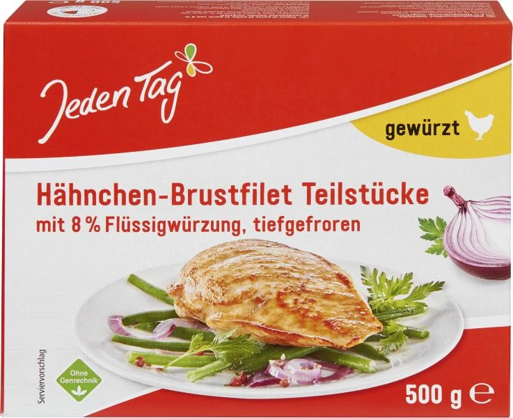 Jeden Tag Hähnchen-Brustfilet Teilstücke Gewürzt 3 Jeden Tag Hähnchen-Brustfilet Teilstücke Gewürzt
